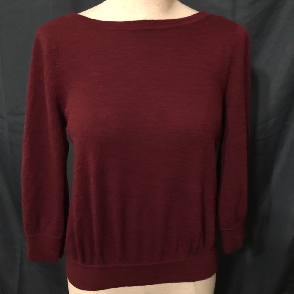 Moda International Size XL Burgundy Sweater